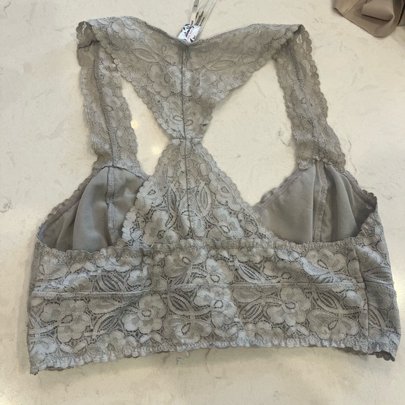 Free People Gray Lace Bralette Size Small - Picture 6 of 8